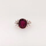 Stunning Oval Ring Semi Mount in Solid Gold w Diamond Accents