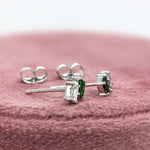 Elegant Emerald, Ruby, Yellow Sapphire and Orange Sapphire Studs with Diamond