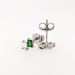 Elegant Emerald, Ruby, Yellow Sapphire and Orange Sapphire Studs with Diamond