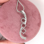 Pendant Semi Mount w Natural Diamonds in Solid 14K Gold Round 7mm