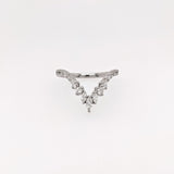 Stackable V Shape Diamond Band