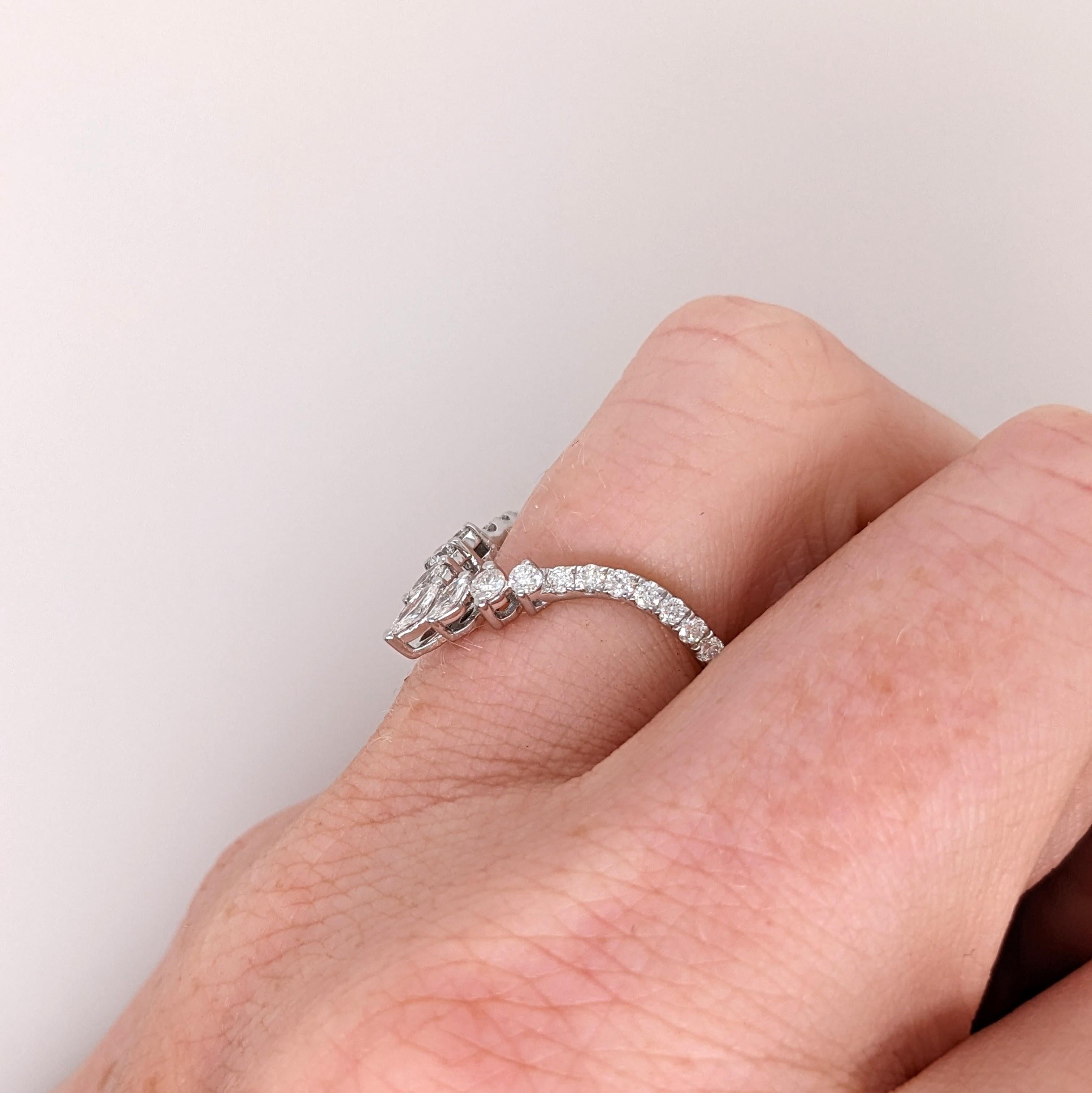 Stackable Diamond Band Ring in Solid 14K Gold | Earth Mined Diamonds