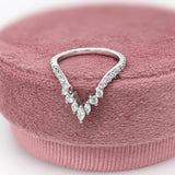 Stackable V Shape Diamond Band