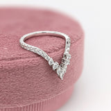 Stackable V Shape Diamond Band