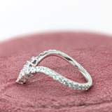 Stackable V Shape Diamond Band