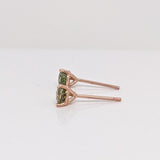 Sunniva 14K Solid Gold Namibian Demantoid Martini Solitaire Studs - Round 4mm