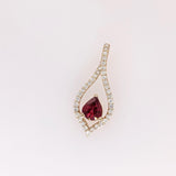 Mozambique Ruby Pendant w Diamond Accents