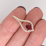 Mozambique Ruby Pendant w Diamond Accents