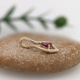 Mozambique Ruby Pendant w Diamond Accents