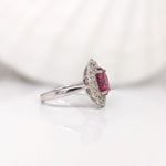 3ct Pink Tourmaline Ring w Earth Mined Diamonds in Solid 14K Gold Oval 9.6x7.8mm