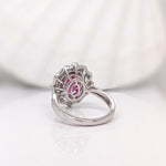 3ct Pink Tourmaline Ring w Earth Mined Diamonds in Solid 14K Gold Oval 9.6x7.8mm