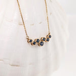 Blue Sapphire Pendant Necklace in Solid 14K Gold | Round | September Birthstone