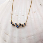 Blue Sapphire Pendant Necklace in Solid 14K Gold | Round | September Birthstone