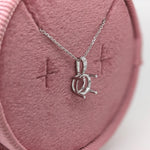 Pendant Semi Mount w Earth Mined Diamonds in Solid 14K Gold Round 7mm