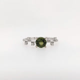 Round Cut Semi-Mount Engagement Ring with Diamond Accents – 5.5mm
