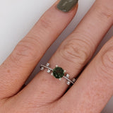Round Cut Semi-Mount Engagement Ring with Diamond Accents – 5.5mm