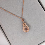 Cute Pink Morganite Pendant w Earth Mined Diamonds in Solid 14K Gold