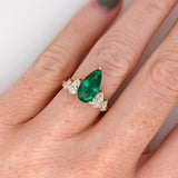 Pear Cut Ring Semi Mount w Diamond Accents