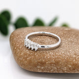Diamond Band Ring in Solid 14K White Gold | Marquise 3.5x2mm | Earth Mined Diamonds | April Birthstone