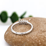 Diamond Band Ring in Solid 14K White Gold | Marquise 3.5x2mm | Earth Mined Diamonds | April Birthstone