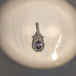 Natural Alexandrite Pendant w Earth Mined Diamonds in Solid 14K Gold Oval 5.5x4