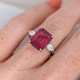 5.9ct Statement Ruby Ring with Diamond Accents