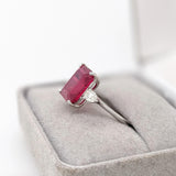 5.9ct Statement Ruby Ring with Diamond Accents