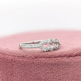 Oval Cut Semi-Mount Ring in Solid 14K Gold with Earth-Mined Diamonds – 3x2.5mm