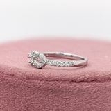 Oval Cut Semi-Mount Ring in Solid 14K Gold with Earth-Mined Diamonds – 3x2.5mm