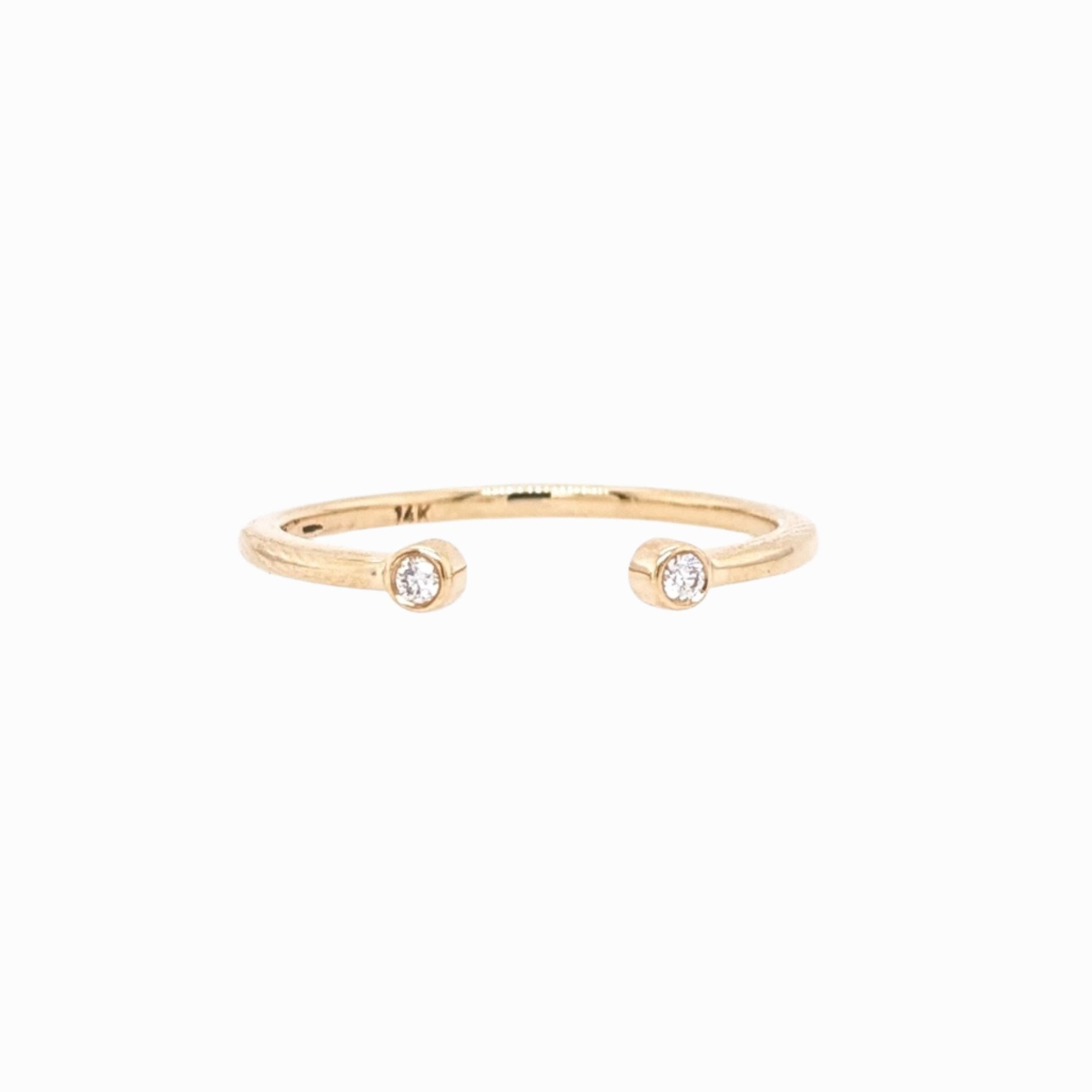 Diamond Open Band Ring | Earth Mined Diamonds | Stackable Band Ring