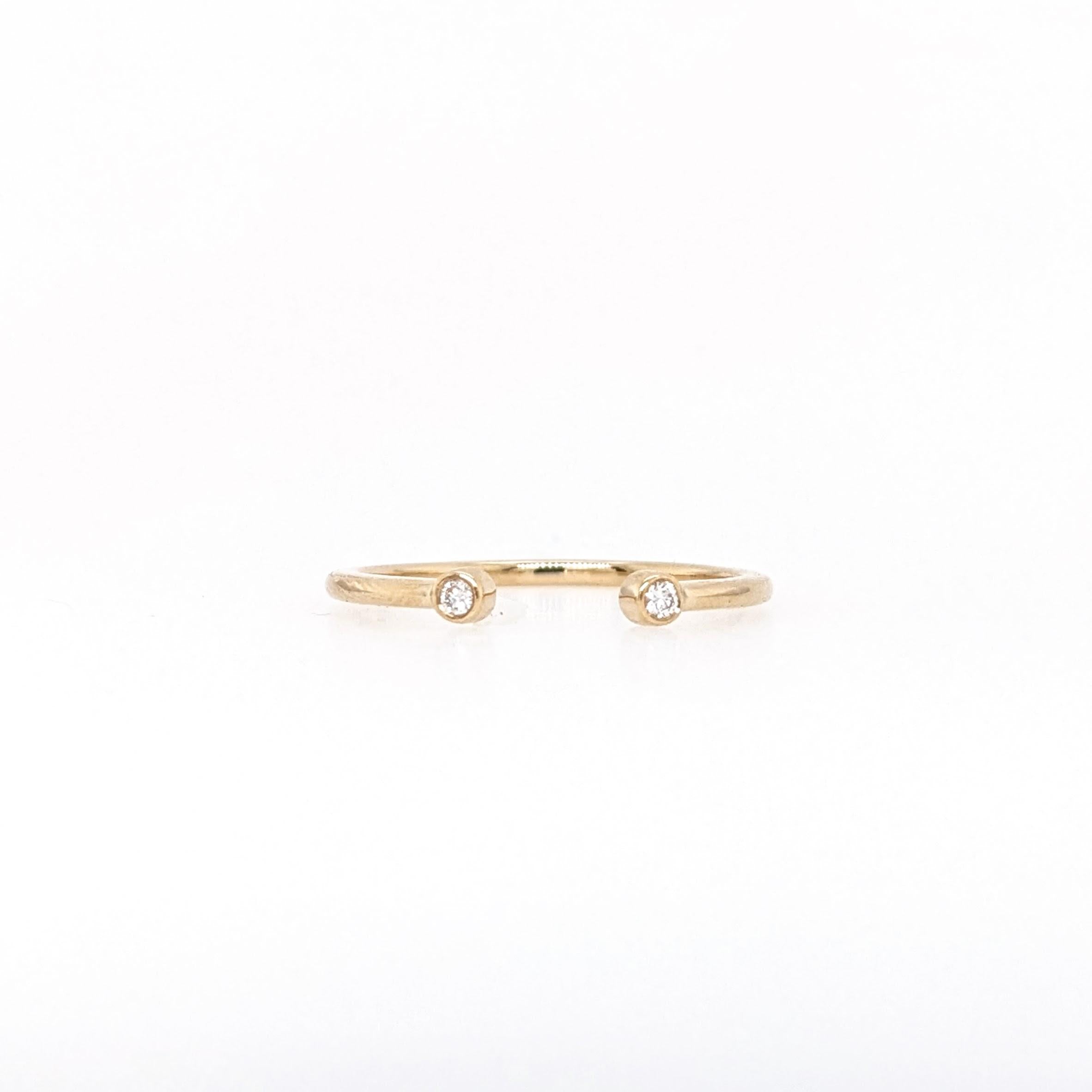 Diamond Open Band Ring | Earth Mined Diamonds | Stackable Band Ring