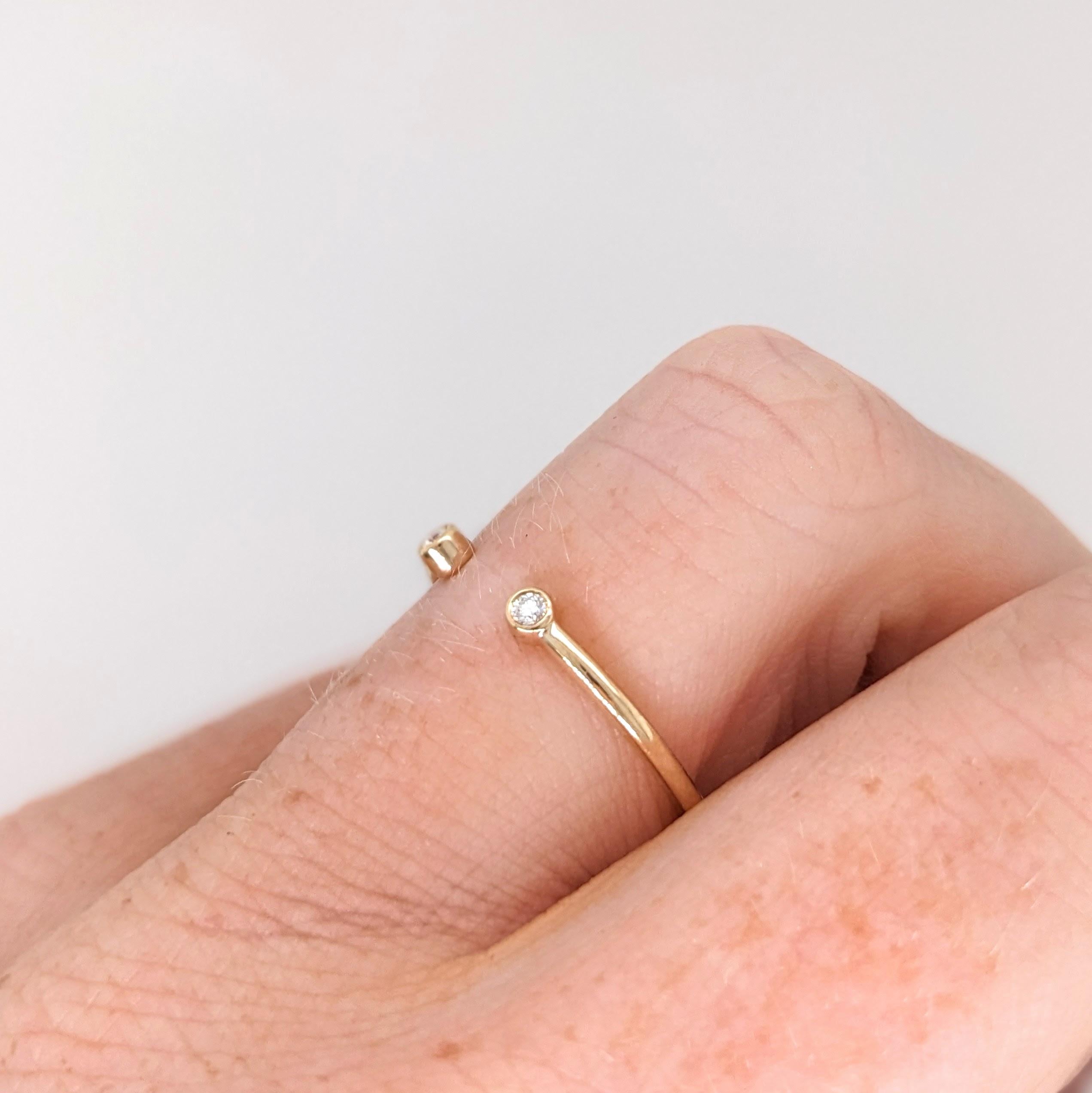 Diamond Open Band Ring | Earth Mined Diamonds | Stackable Band Ring