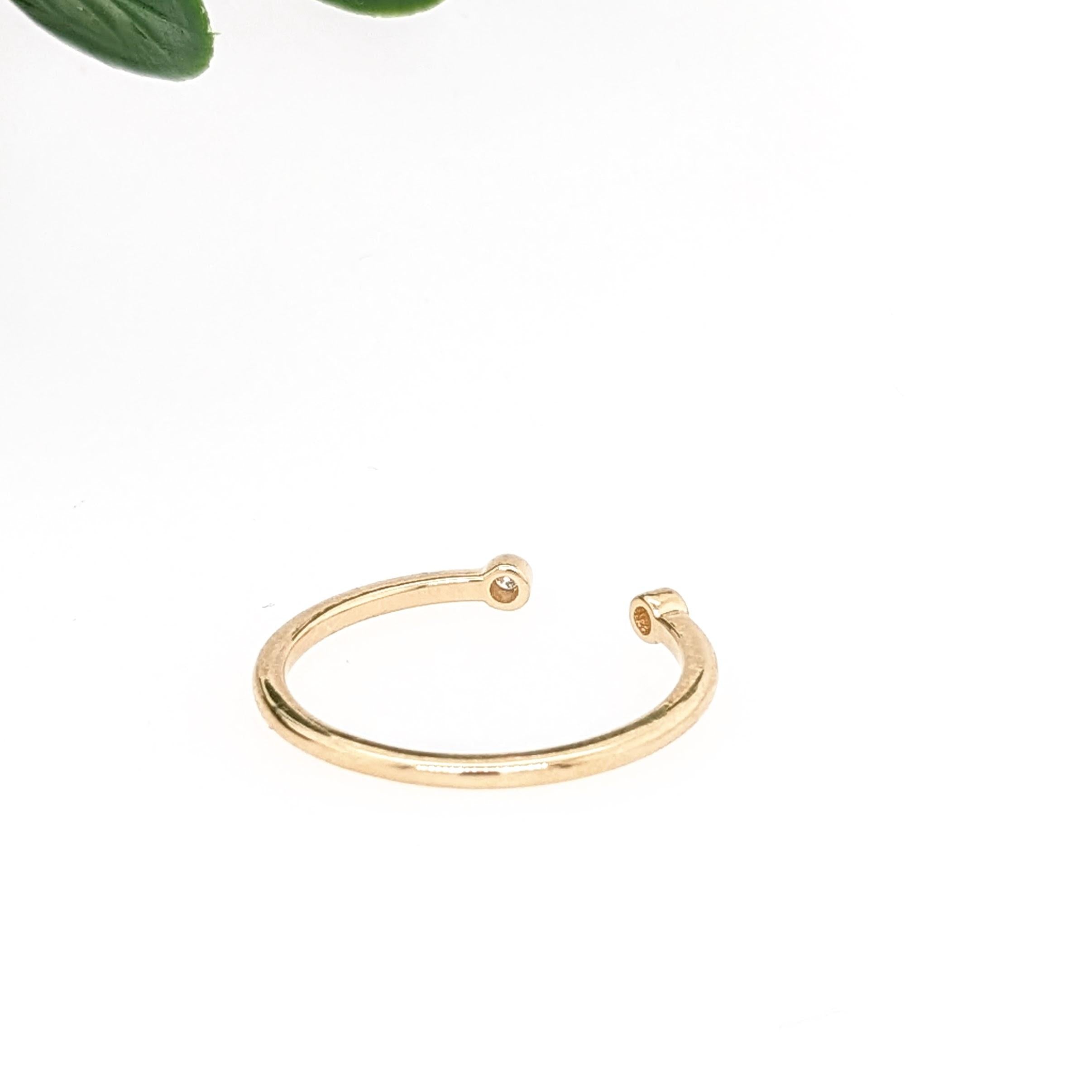 Diamond Open Band Ring | Earth Mined Diamonds | Stackable Band Ring