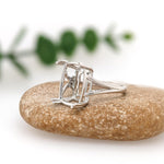 Solitaire Ring Mount in Solid 14K Gold | Cushion Cut 14x10mm