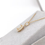 Pendant Semi Mount w Earth Mined Diamonds in Solid 14K Gold | Customizable