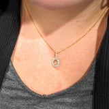 Pendant Semi Mount w Earth Mined Diamonds in Solid 14K Gold | Customizable