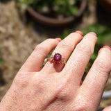 4.7ct Star Ruby Ring w Diamond Accents