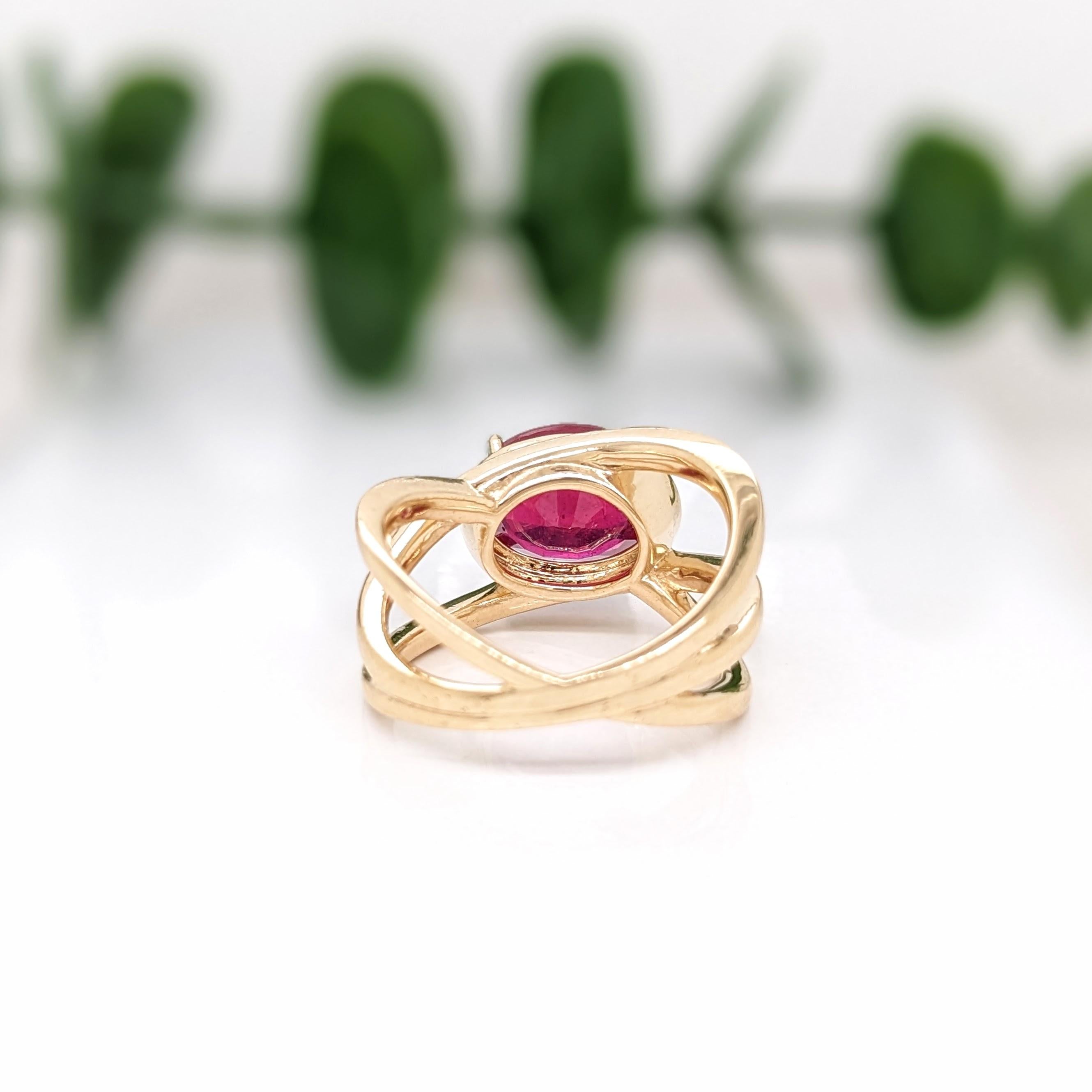 4.7ct Red Ruby Ring in Solid 14K Yellow Gold | Oval 11.5x8.2mm | Solitaire Ring