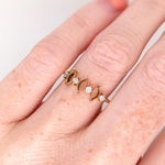 Ring Semi Mount w Earth Mined Diamonds in Solid 14K Gold | Marquise 5.3x2.7mm