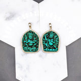 Natural Turquoise Pendant in Solid Vermeil | Bezel Set | Statement Jewelry