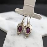 Natural Ruby Earrings in Solid Vermeil | Oval Shape | Faceted Cut