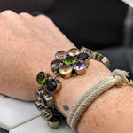 Peridot, Lemon Quartz, Garnet and Amethyst Bracelet in Solid Vermeil | Bezel Set