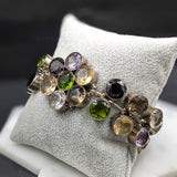 Peridot, Lemon Quartz, Garnet and Amethyst Bracelet in Solid Vermeil | Bezel Set