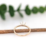 Ring Mount in Solid 14K Gold | Oval 7x5mm | Solitaire Ring Setting