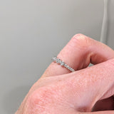 Dainty Diamond Band Ring w Natural Earth Mined Diamonds in Solid 14k Gold | Stackable Band | Customizable