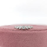 Dainty Diamond Band Ring w Natural Earth Mined Diamonds in Solid 14k Gold | Stackable Band | Customizable