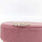 Dainty Diamond Band Ring w Natural Earth Mined Diamonds in Solid 14k Gold | Stackable Band | Customizable