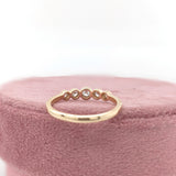 Dainty Diamond Band Ring w Natural Earth Mined Diamonds in Solid 14k Gold | Stackable Band | Customizable