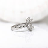 Cushion Cut Semi-Mount Ring in Solid 14K Gold with Earth-Mined Diamonds – 9.5x7.5mm