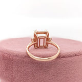 Art Deco Emerald Cut Ring Setting in Solid 14K Gold with Earth-Mined Diamonds – 9x7mm